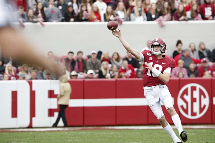 Alabama quarterback Mac Jones against Western Carolina